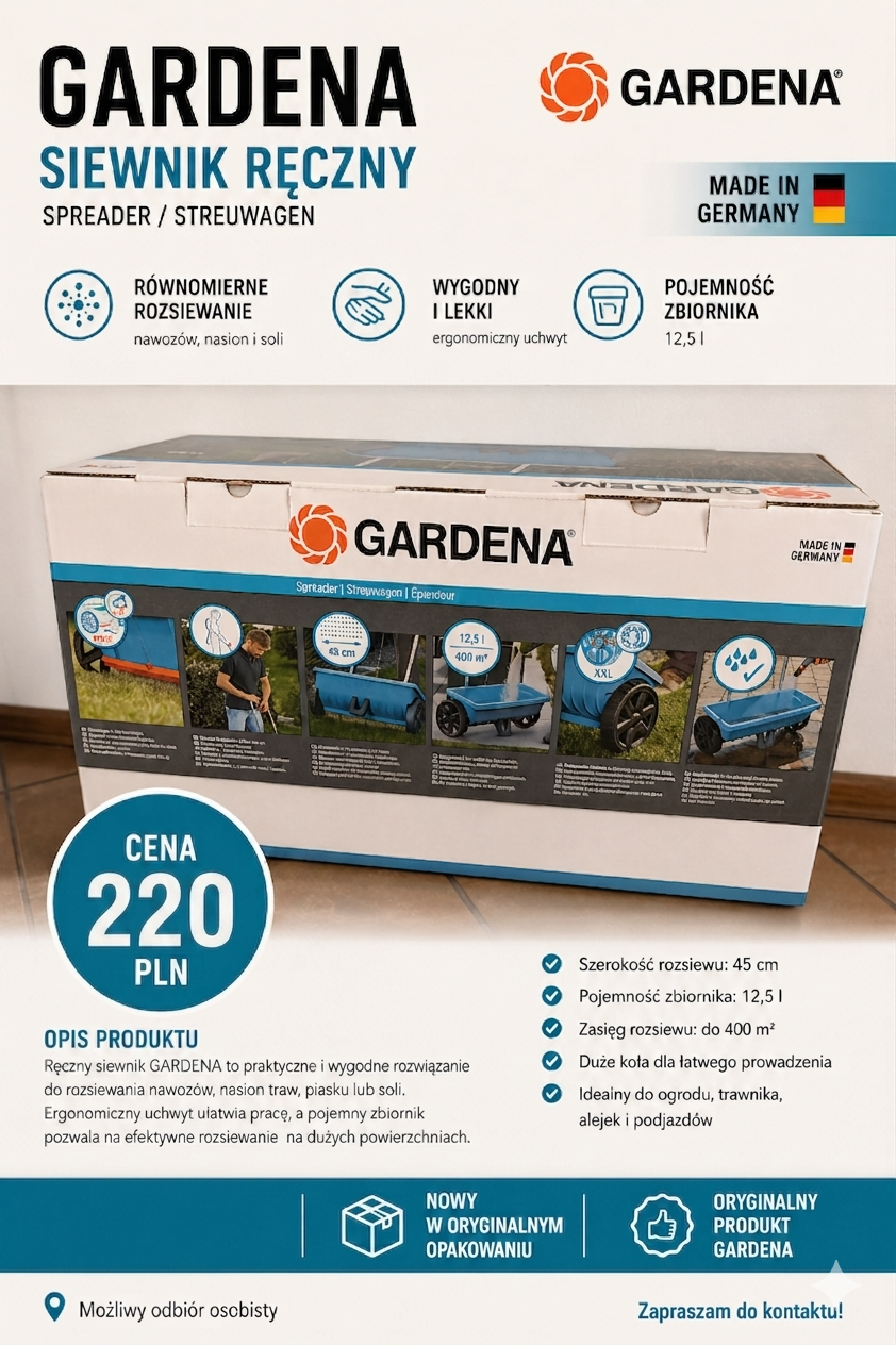 Wózek siewnik Gardena