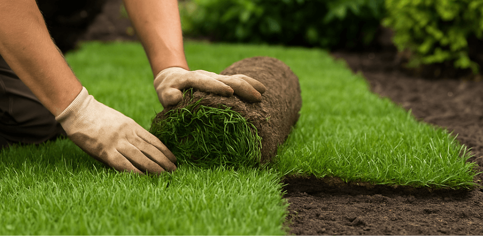 Układanie trawy z rolki - poradnik i realizacja